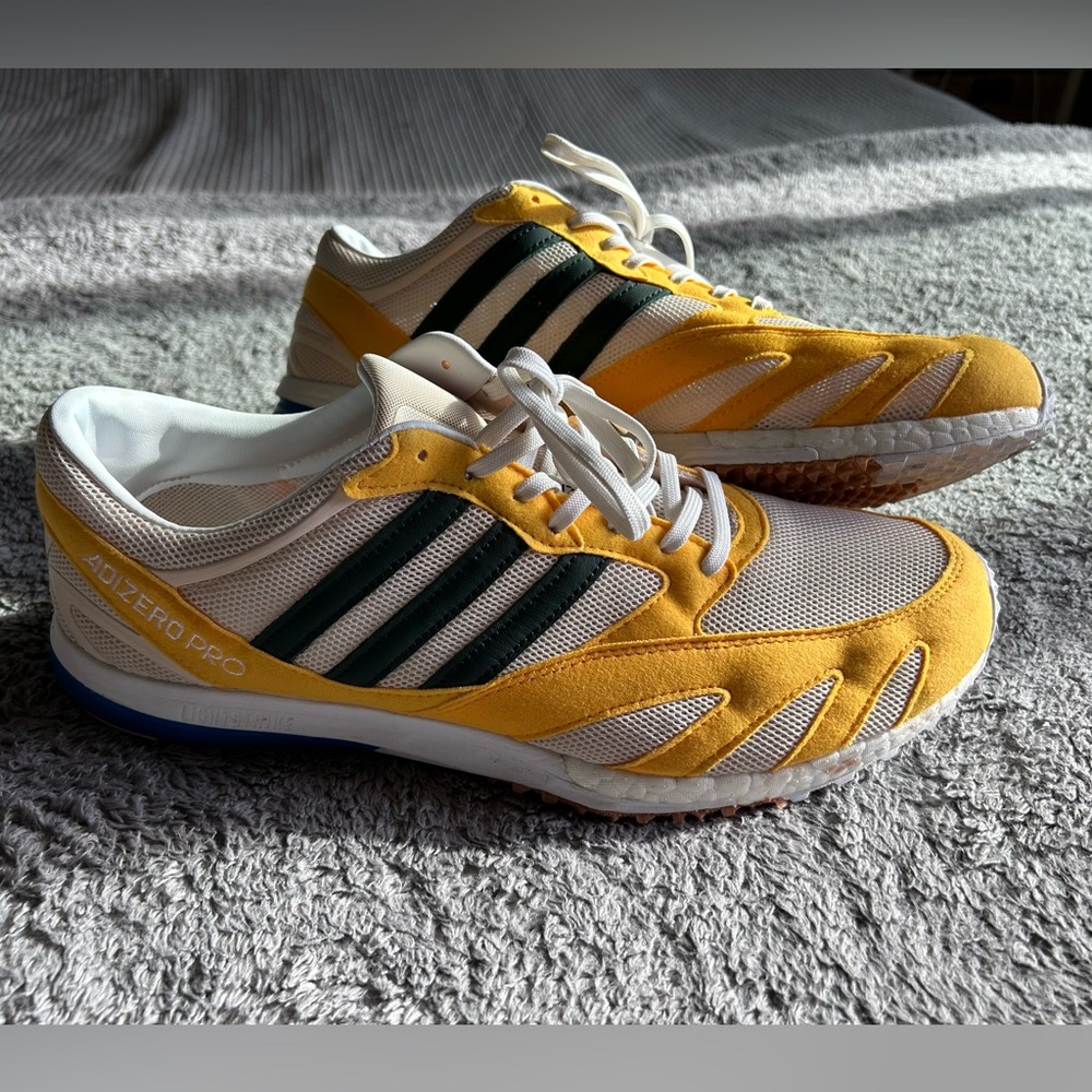 NOAH NYC x ADIDAS Lab Race Halo Ivory Yellow shoes 12.5 GW3325 adizero pro 🔥🔥